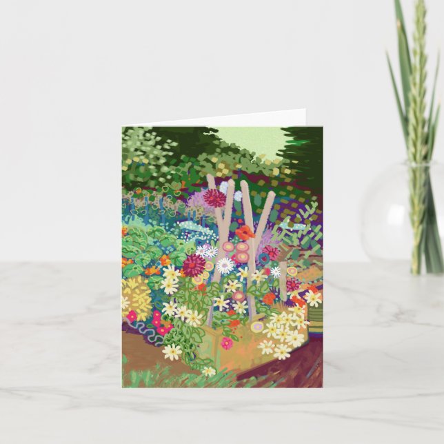 Dahlias Folded Card (Front)