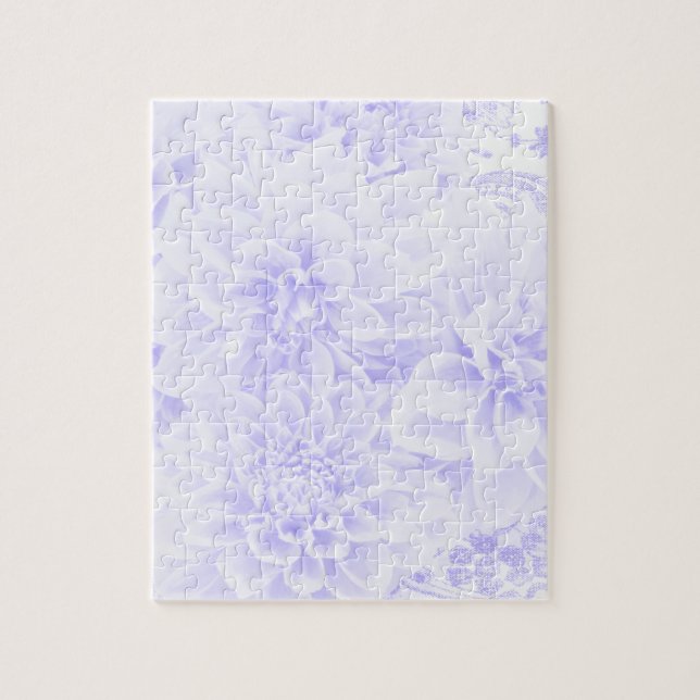 Dahlias In Blue Jigsaw Puzzle (Vertical)