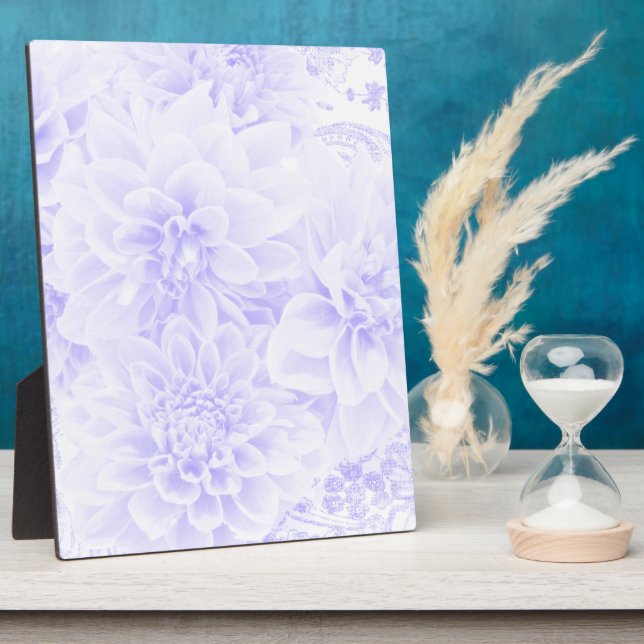 Dahlias In Blue Plaque (Side)