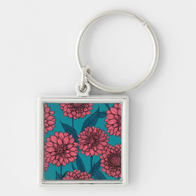 Dahlias Key Ring (Front)