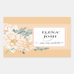Dahlias Marmalade Wedding Sticker