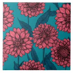 Dahlias Tile