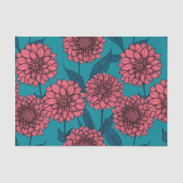 Dahlias Tissue Paper (Front)
