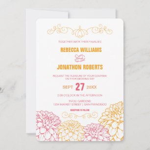 Dahlias Wedding Invitation