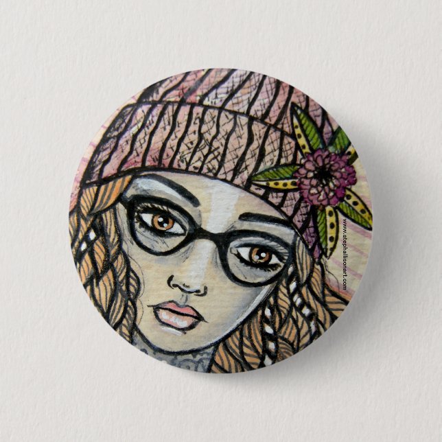 Dahlilah 6 Cm Round Badge (Front)