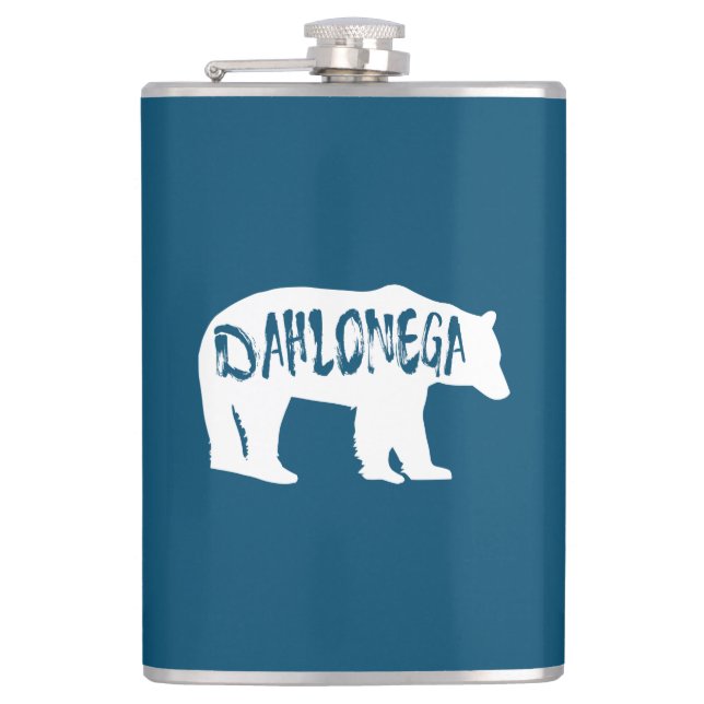 Dahlonega Georgia Bear Hip Flask (Front)