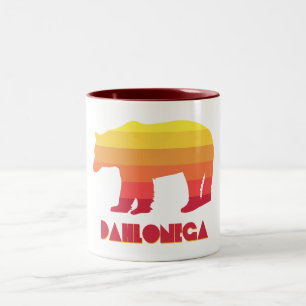 Dahlonega Georgia Rainbow Bear Two-Tone Coffee Mug