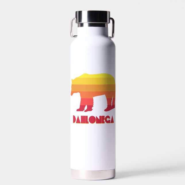 Dahlonega Georgia Rainbow Bear Water Bottle (Front)