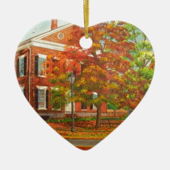 Dahlonega Gold Museum Autumn Colours Ceramic Tree Decoration (Front)