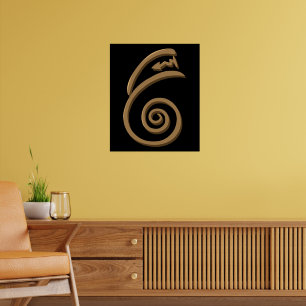 Dai Ko Myo Healing Reiki Symbol Hand Drawn Art  Poster