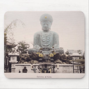 Daibutsu at Kobe, c.1880 (hand coloured albumen pr Mouse Mat