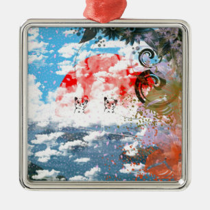 Daikoku and the Maneki Neko Metal Tree Decoration