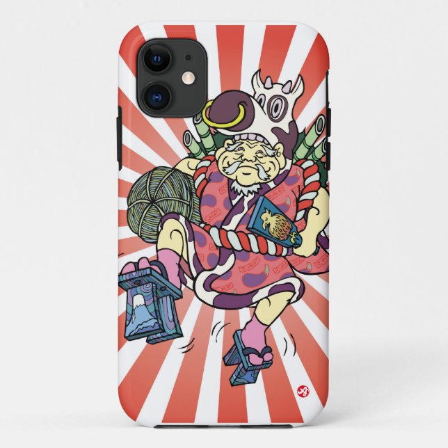 Daikoku of the Seven Lucky Gods スキップ大黒 Case-Mate iPhone Case (Back)