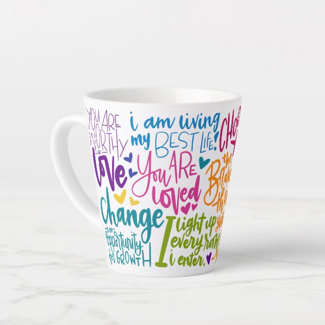 Daily Affirmation  Latte Mug (Left Angle)