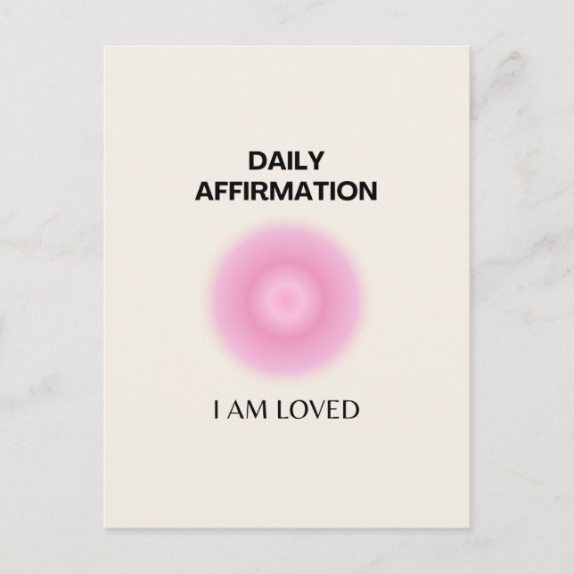 Daily Affirmation, Positive Affirmation, Spiritual Holiday Postcard (Front)