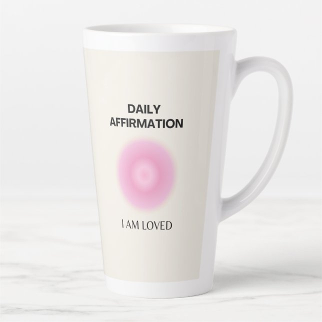 Daily Affirmation, Positive Affirmation, Spiritual Latte Mug (Right)