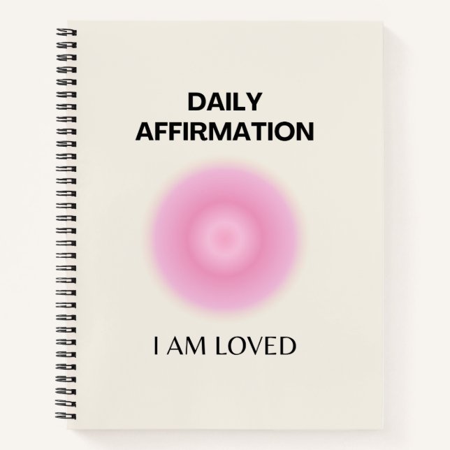Daily Affirmation, Positive Affirmation, Spiritual Notebook (Front)