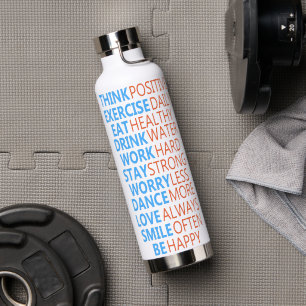 Daily Affirmation Water Tracker Gym Lover Gift Bottle