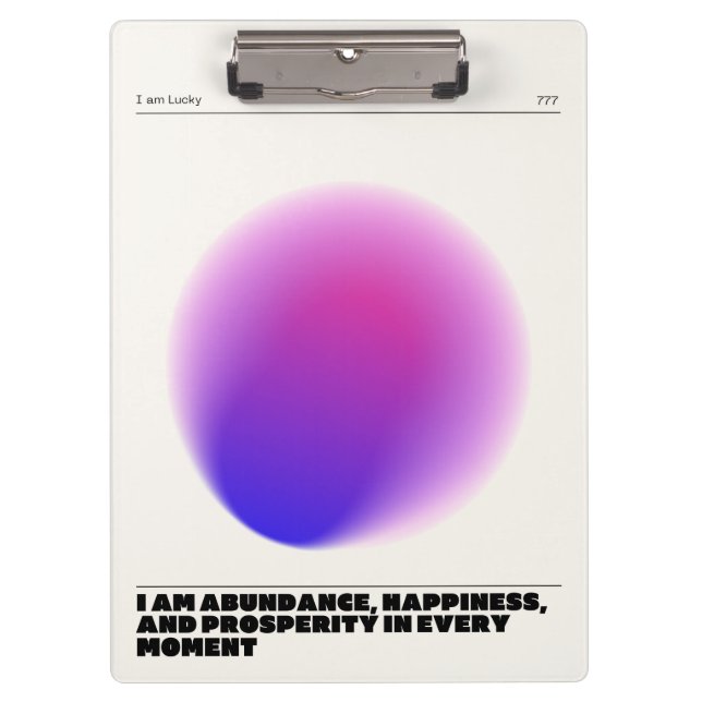 daily affirmations manifestation  clipboard (Front)