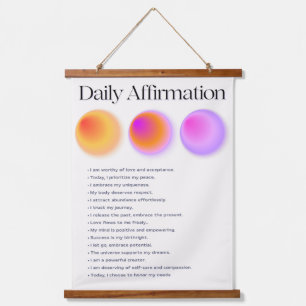 daily affirmations manifestation hanging tapestry