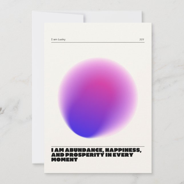 daily affirmations manifestation invitation (Front)