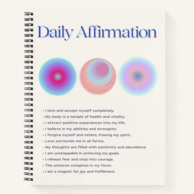 daily affirmations manifestation notebook (Front)