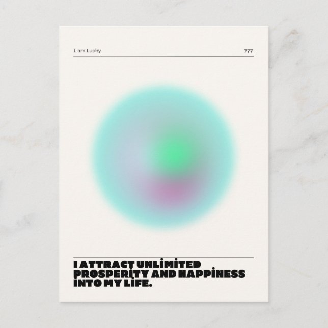daily affirmations manifestation postcard (Front)