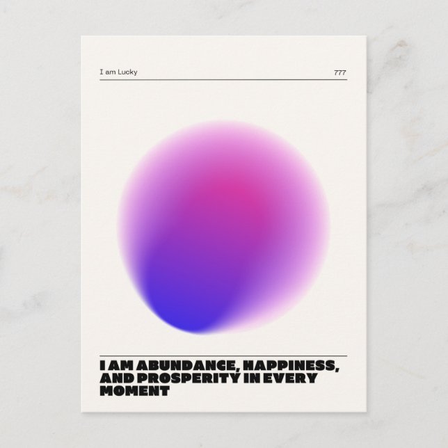 daily affirmations manifestation postcard (Front)
