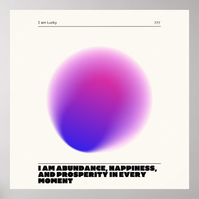 daily affirmations manifestation  poster (Front)