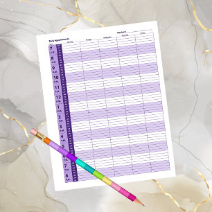 Daily Appointment Schedule Purple