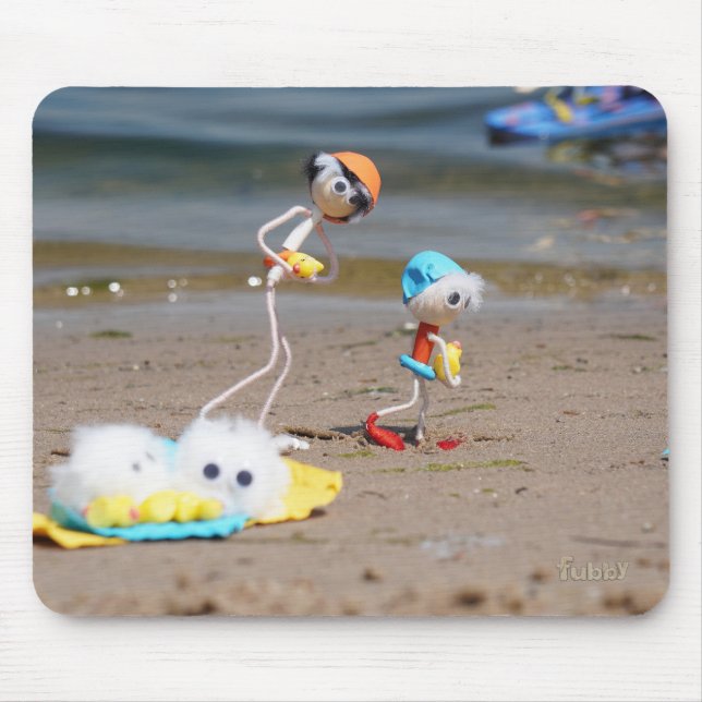 Daily beach of Fubby's Mouse Mat (Front)