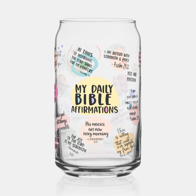 Daily Bible Affirmations Can Glass (Left)