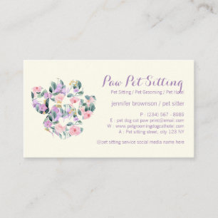 Daily Cat and Dog Check In Service Business Card