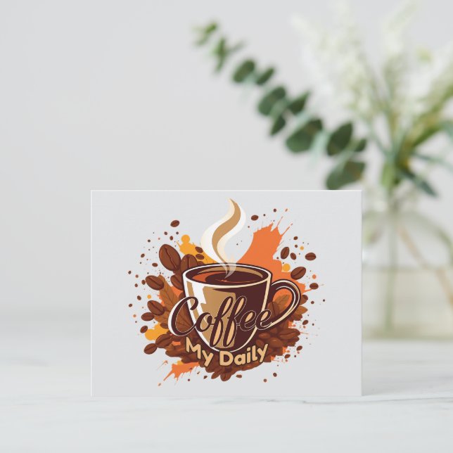 Daily Coffee Ritual Postcard (Standing Front)