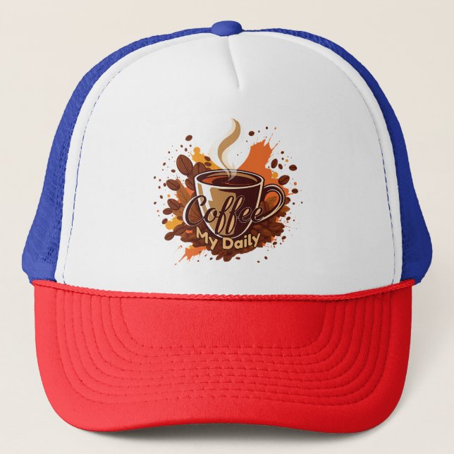 Daily Coffee Ritual Trucker Hat (Front)