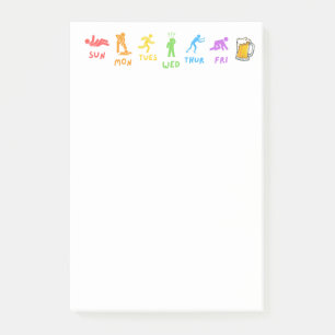Daily crawl memos post-it notes