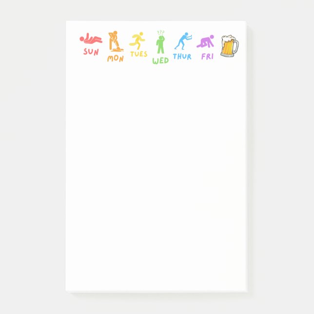 Daily crawl memos post-it notes (Front)