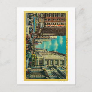 Daily Crowds at Seventh and Broadway Postcard