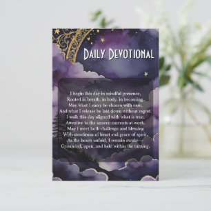 Daily Devotional Pagan Prayer Pocket Ritual Card