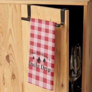 Daily Drip Kitchen Towel RED GINGHAM