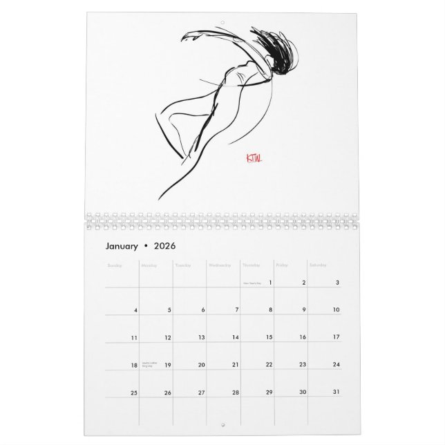 Daily Figure 12 Month Calendar (Jan 2026)