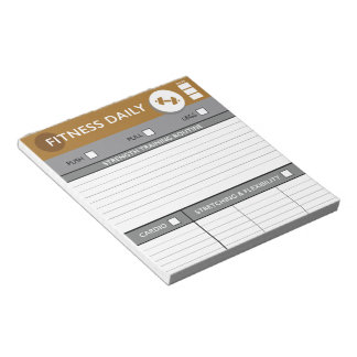 Daily Fitness Workouts  Notepad