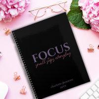 Daily Focus Small Steps Everyday Inspiring Black 