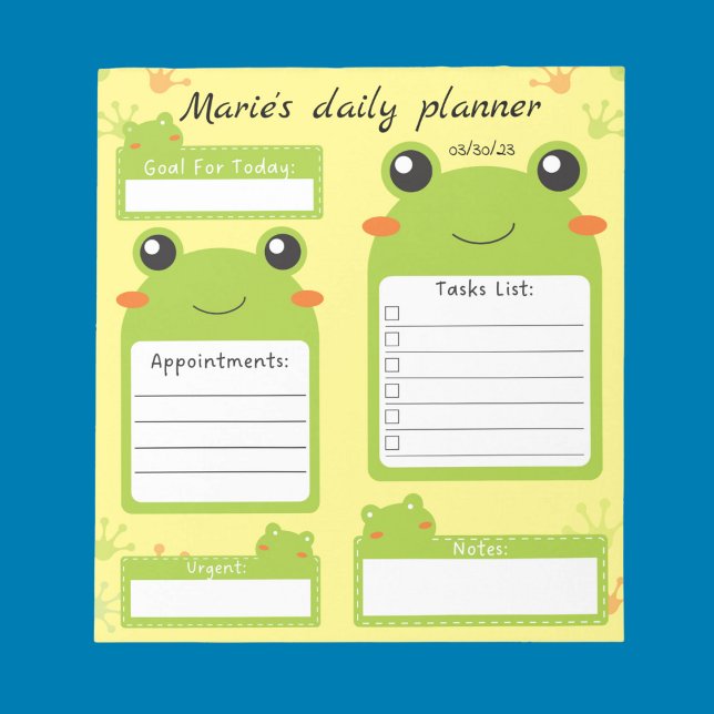 Daily frog planner notepad (Creator Uploaded)
