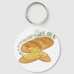 Daily Garlic Bread Key Ring