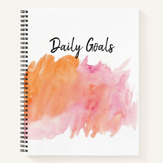 Daily Goals Writing Notebook Journal (Front)