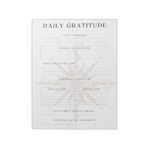 Daily Gratitude & Mood Tracker Notepad