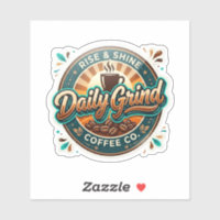Daily Grind Coffee Co – Retro Vintage Cafe Badge T
