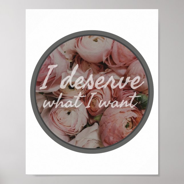 daily inspirational affirmations for work poster (Front)