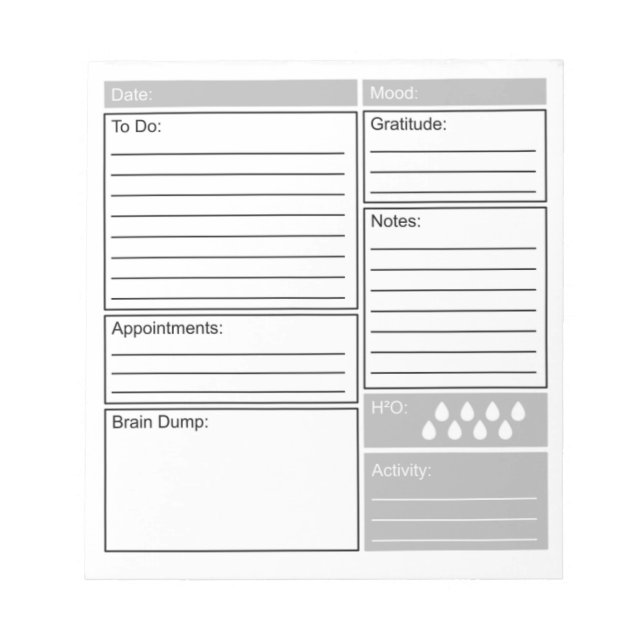Daily Journal with To Do List, Gratitude, and More Notepad (Front)